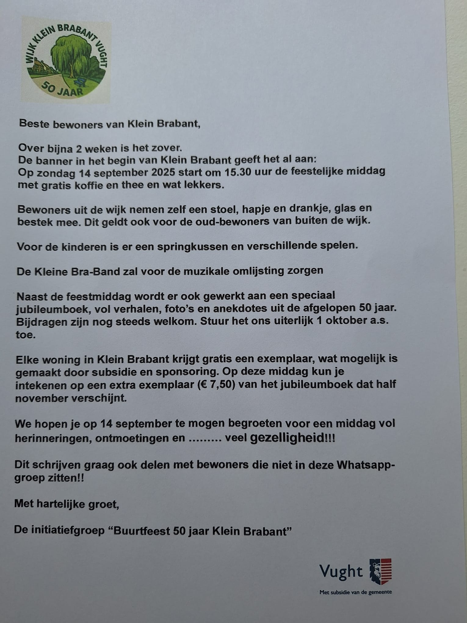 Klein Brabant jubileum